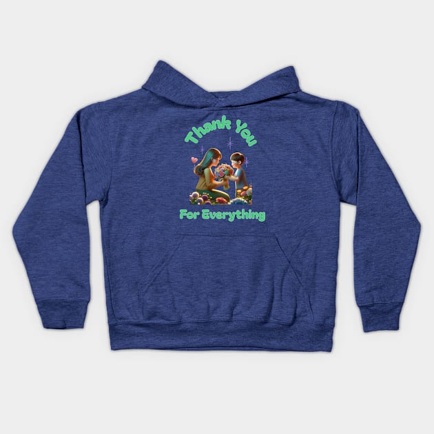 Thank You For Everything Special Mom Mother's Day Kids Hoodie by The GUS